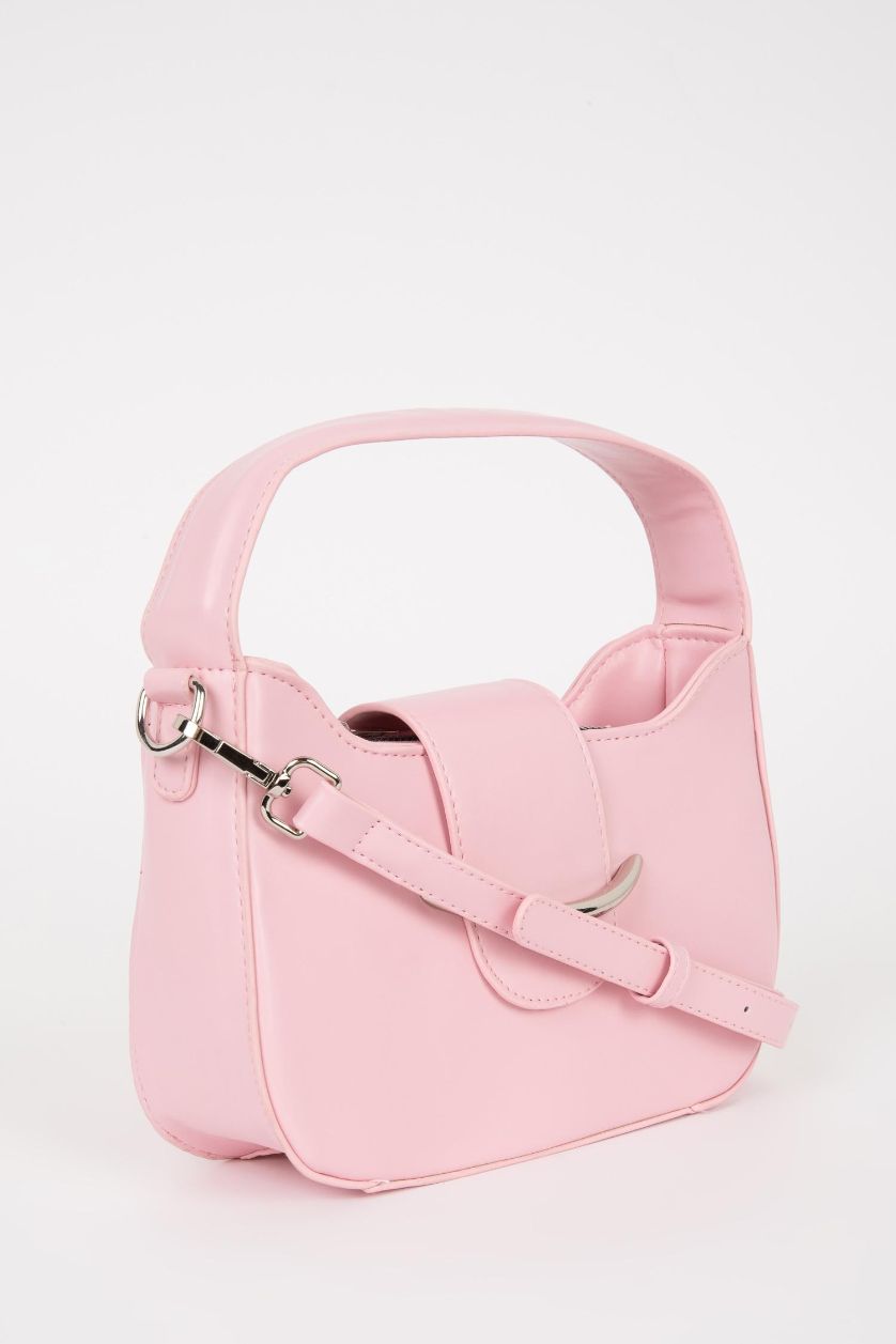 نساء زهري شنطة كتف نسائي جلد صناعي