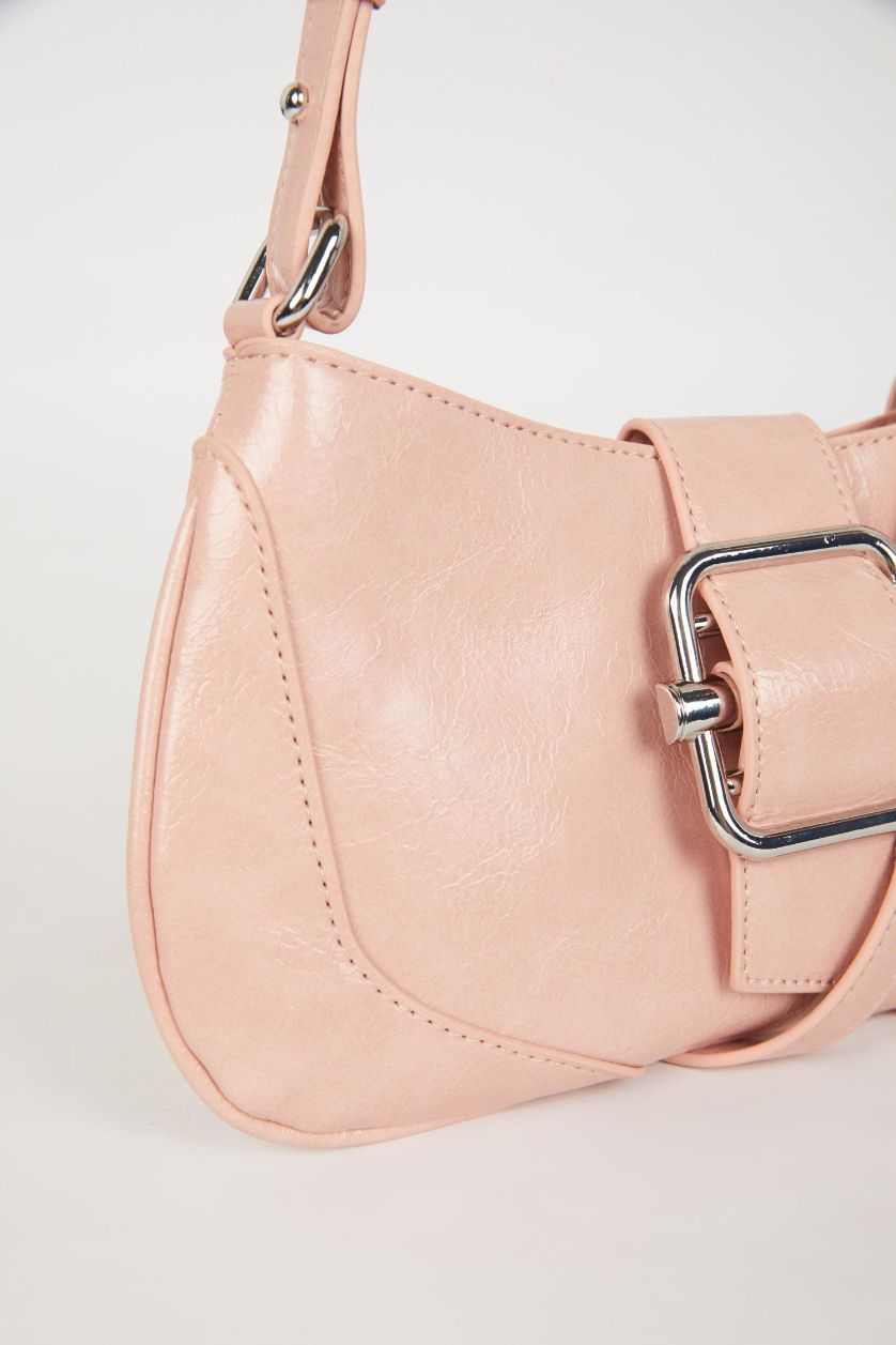 Kadın Açık Pembe Kadın Suni Deri Omuz Çantası