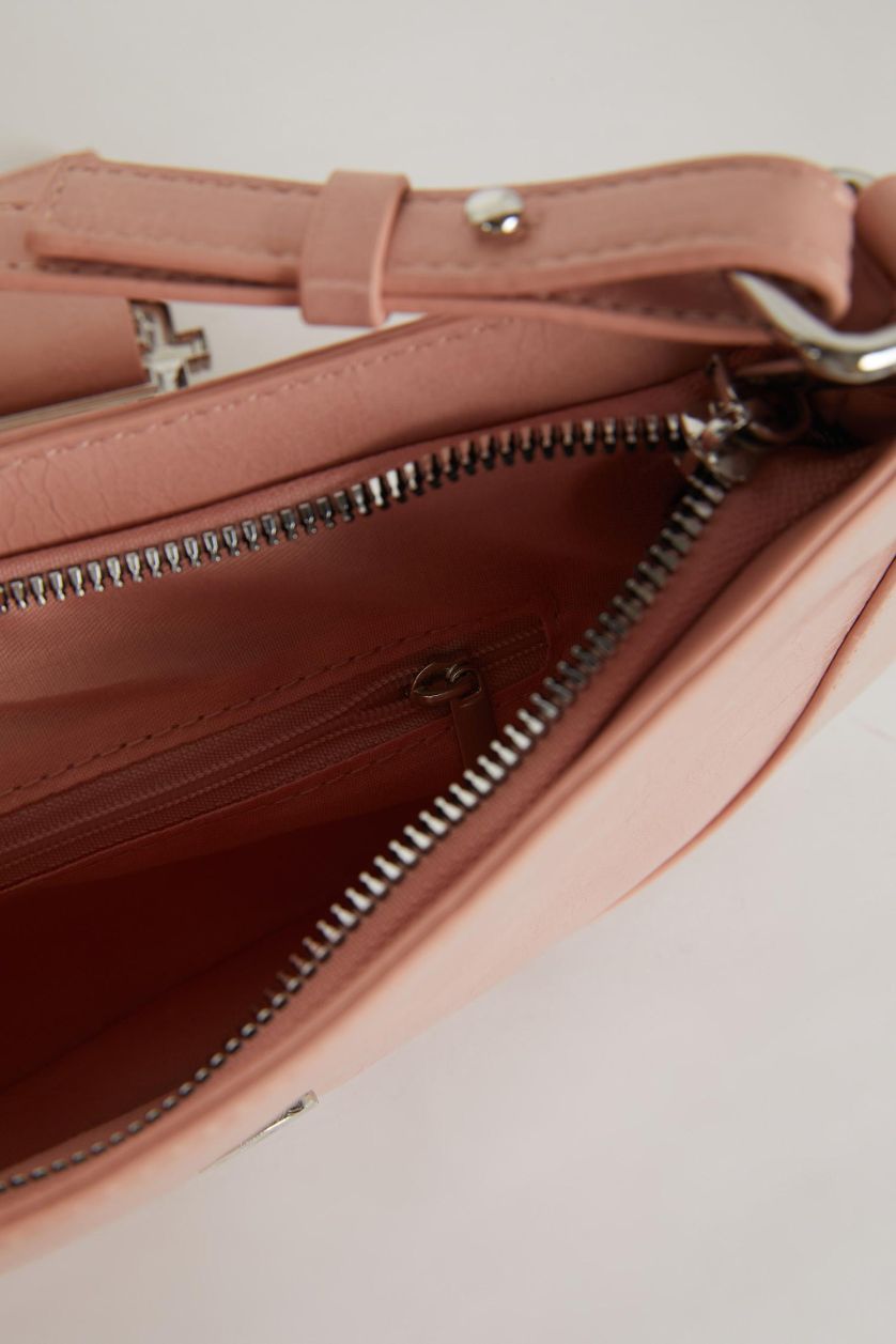 Kadın Açık Pembe Kadın Suni Deri Omuz Çantası