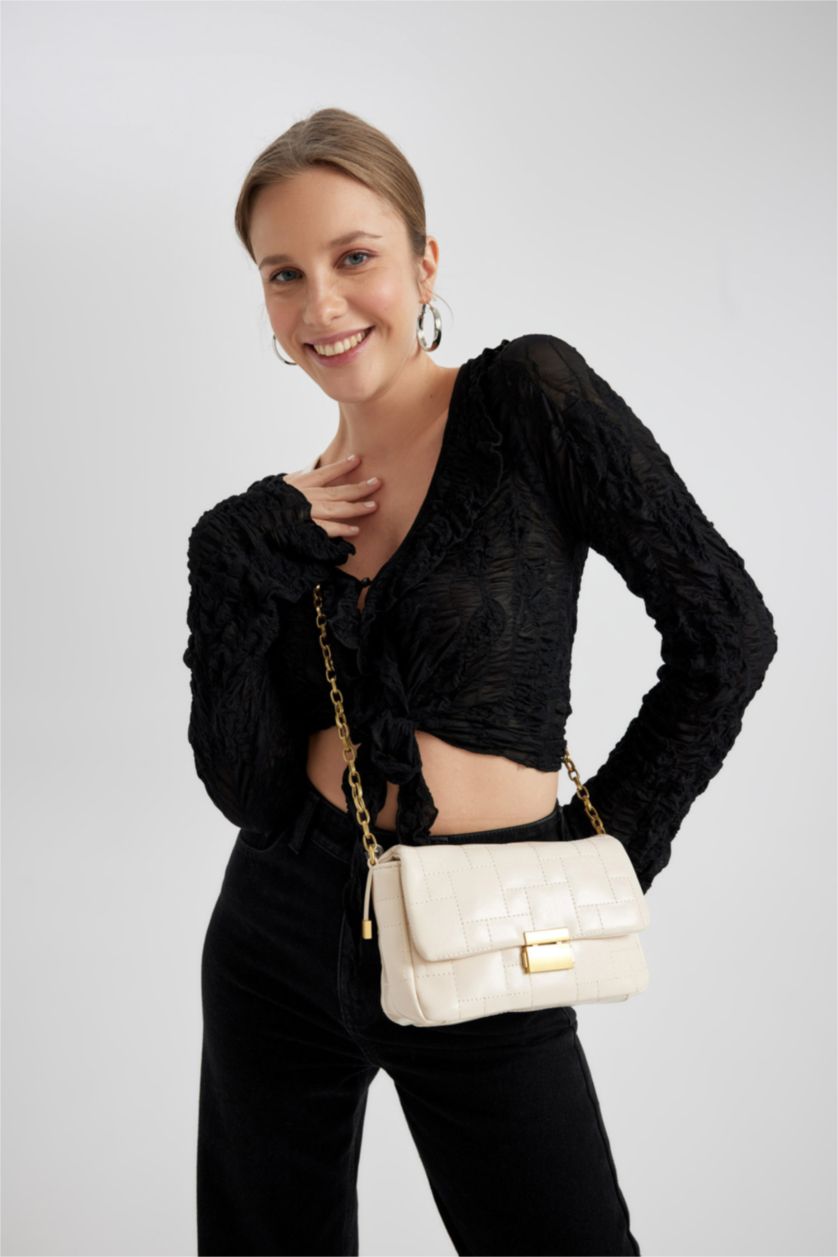 Kadın Bej Kadın Suni Deri Omuz Çantası