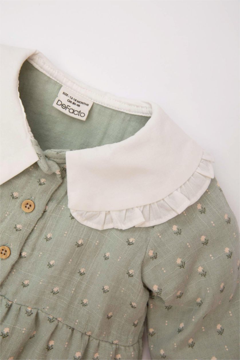 BÉBÉ FILLE Bleu Ensemble de Grenouillère à Motifs Floraux et Collants à Boutons-Pression pour Nouveau-Né