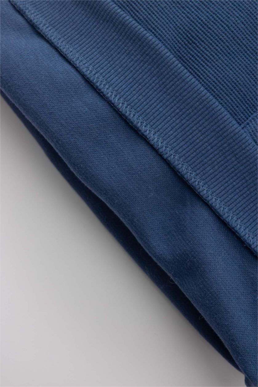 BABY BOY Indigo Baby Boy Patterned Waffle Sweatshirt Leggings 2 Piece Set