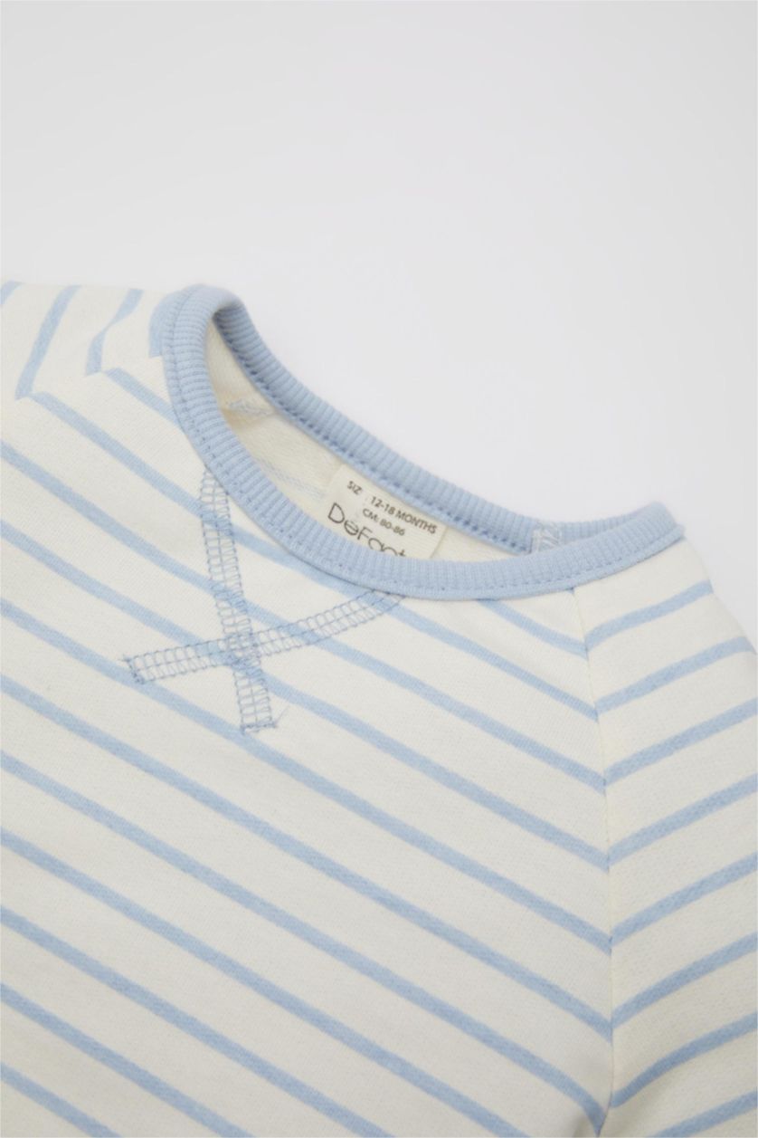 BÉBÉ GARÇON BLEU Clair Ensemble De T-Shirt à Manches Longues, Bavoir et pantalon Pour Bébé Garçon