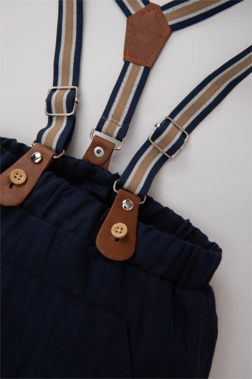 BABY BOY NAVY Baby Boy Muslin Trousers 2 Piece Set