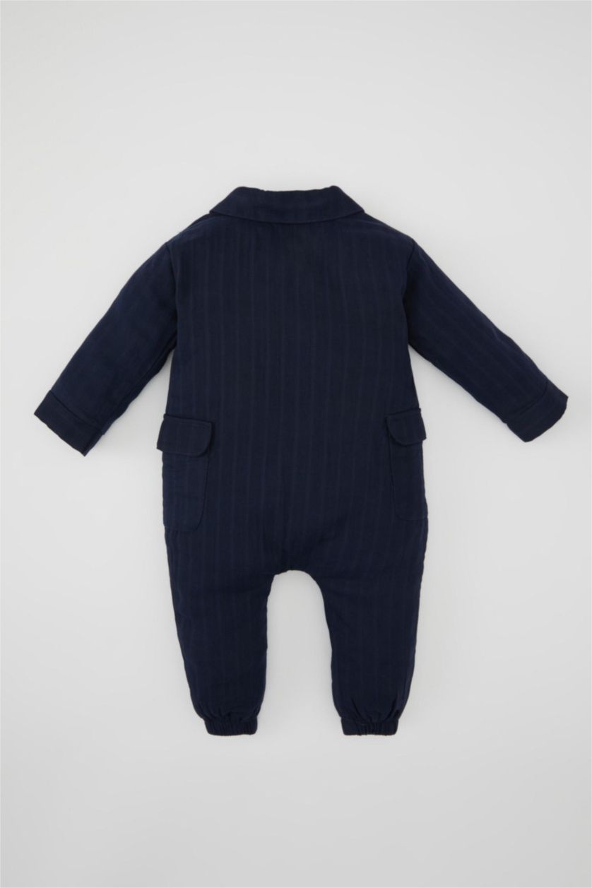 BABY GIRL NAVY Baby Boy Newborn Muslin Jumpsuit