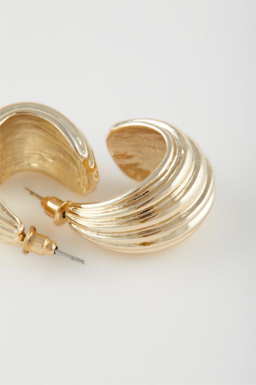 Kadın Altın Kadın Yuvarlak Gold Küpe