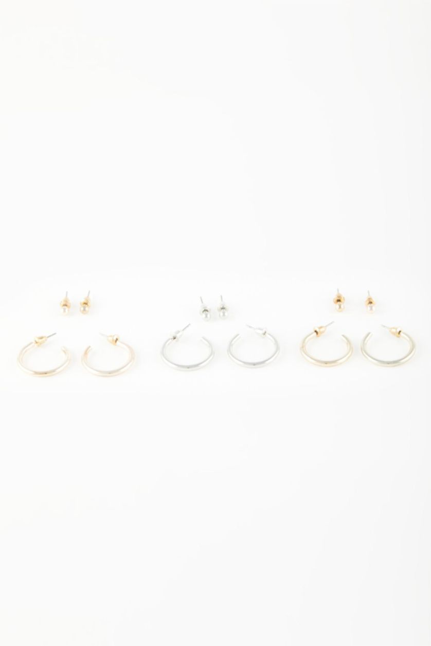 WOMAN MIXED Woman 6 Piece Hoop Earrings