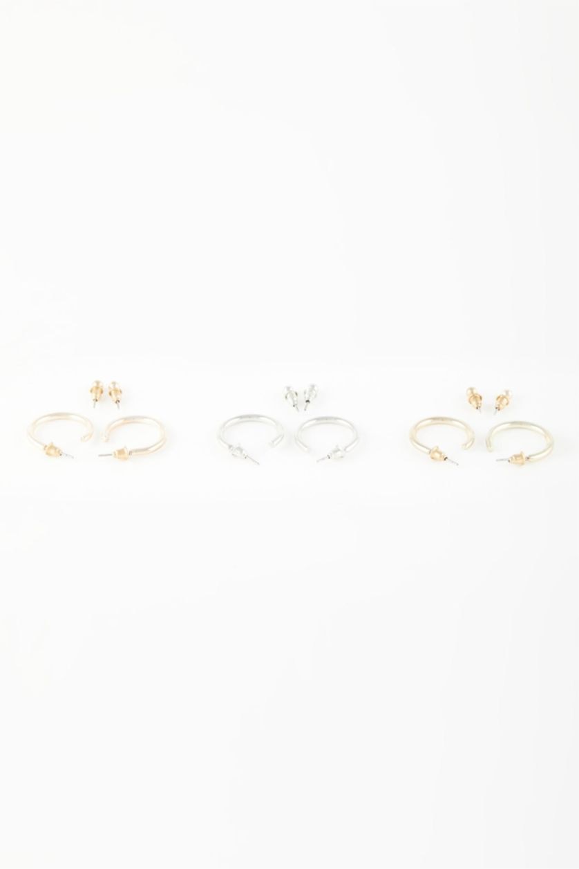 WOMAN MIXED Woman 6 Piece Hoop Earrings