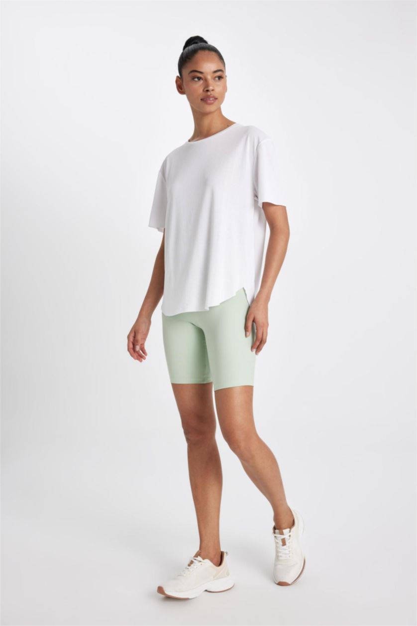 WOMAN Mint DeFactoFit Biker Waist Wrap Leggings