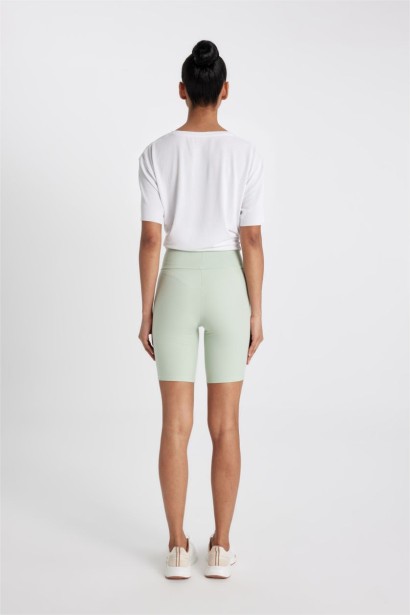 WOMAN Mint DeFactoFit Biker Waist Wrap Leggings