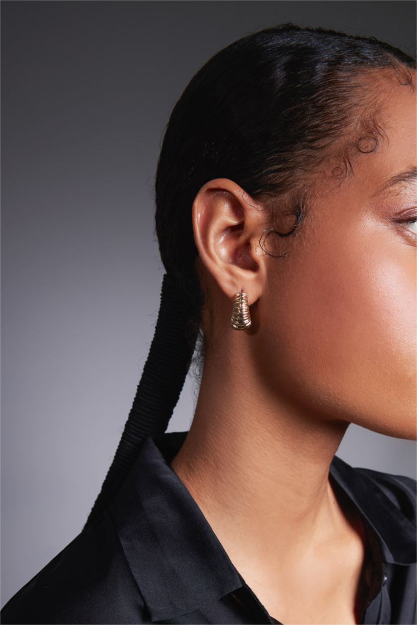 Kadın Altın Kadın Halka Gold Küpe