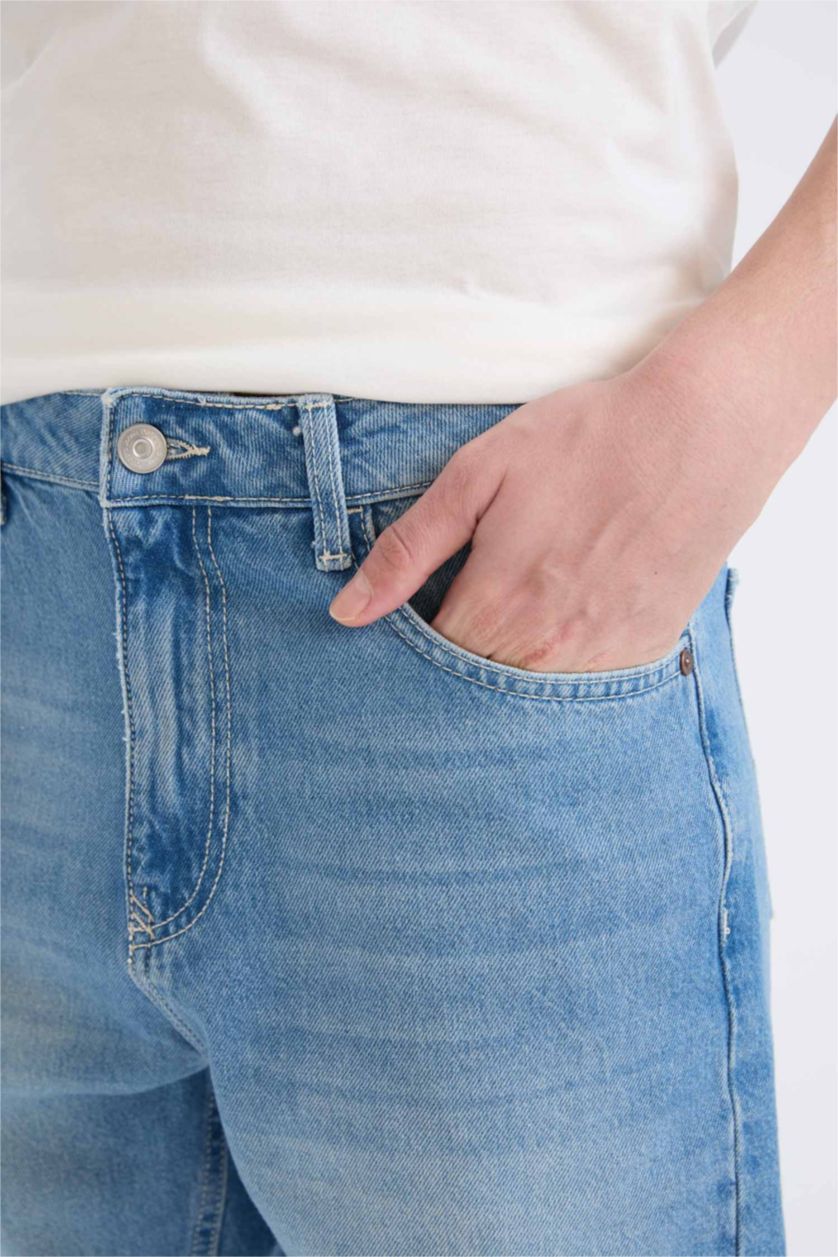 رجالي أزرق بنطلون جينز 90’S سليم فيت برجل ضيقة