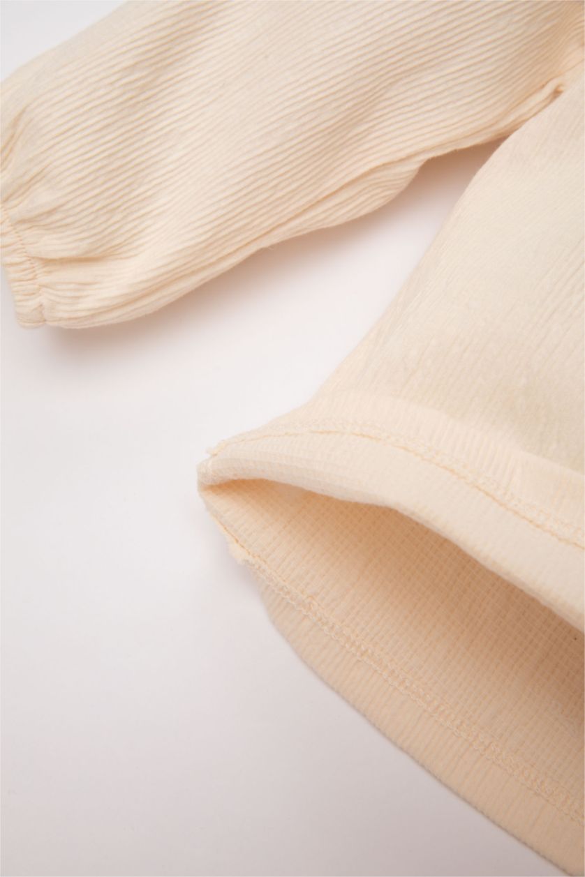 BÉBÉ FILLE Vert Clair Ensemble De Blouse, Short et Jupe Gabardine avec Chaussettes pour Bébé Fille - 3 Pièces