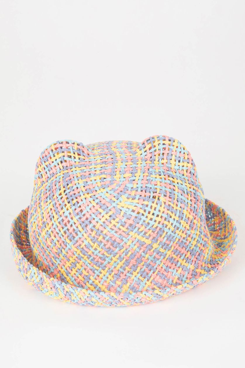 Kız Çocuk - Genç Kız Karma Hasır Şapka Kız Çocuk