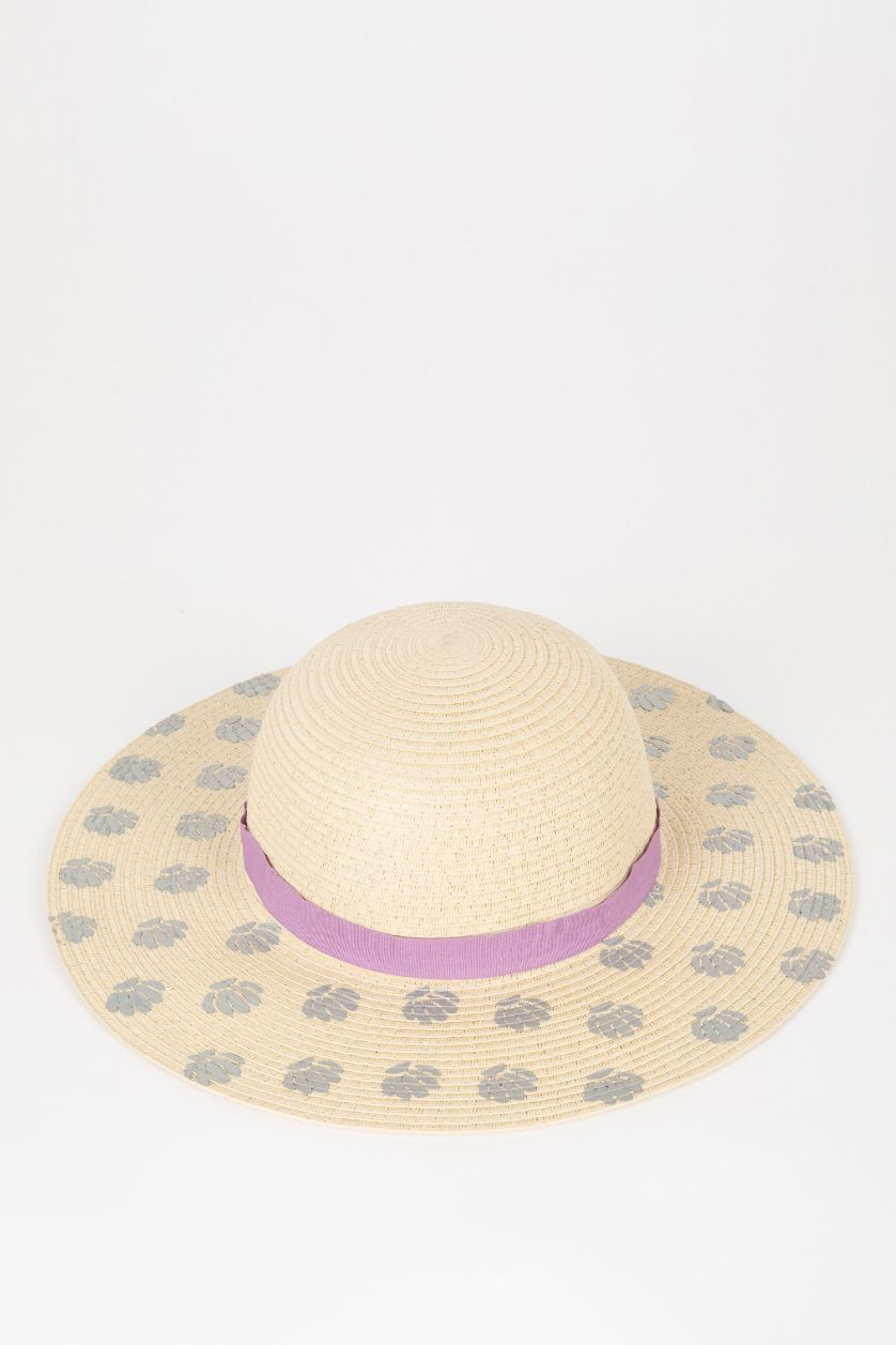 Kız Çocuk - Genç Kız Açık Bej Hasır Şapka Kız Çocuk