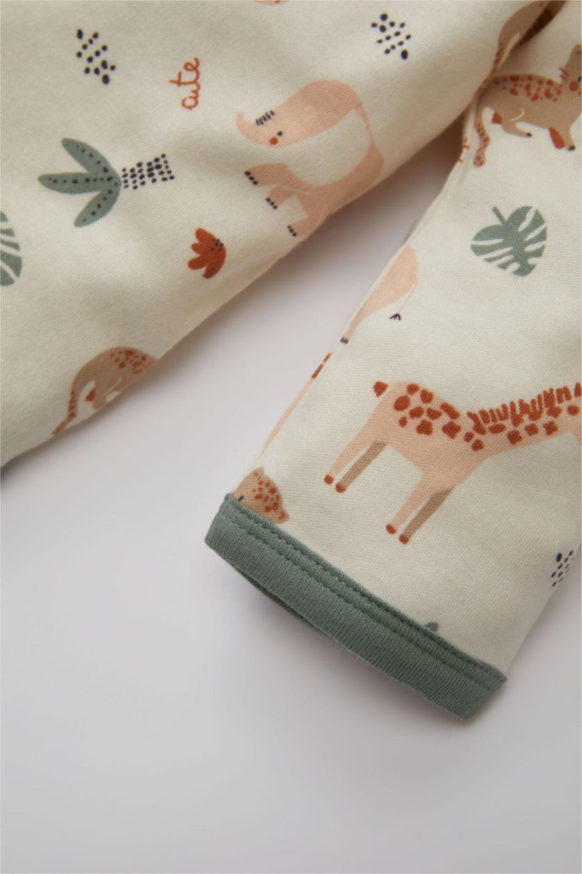 BÉBÉ GARÇON Blanc Ensemble De Sweatshirt Et Pantalon Jogging à Imprimé Safari Pour Bébé Garçon