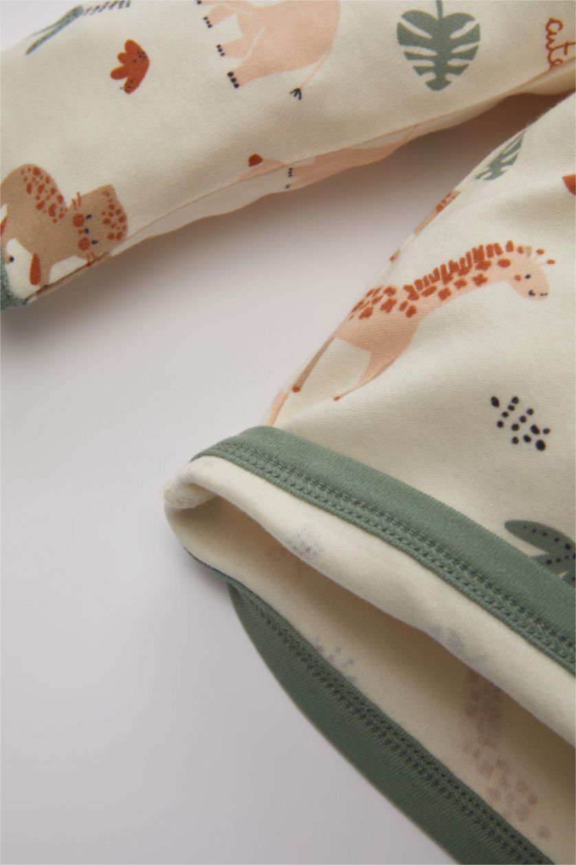 BÉBÉ GARÇON Blanc Ensemble De Sweatshirt Et Pantalon Jogging à Imprimé Safari Pour Bébé Garçon