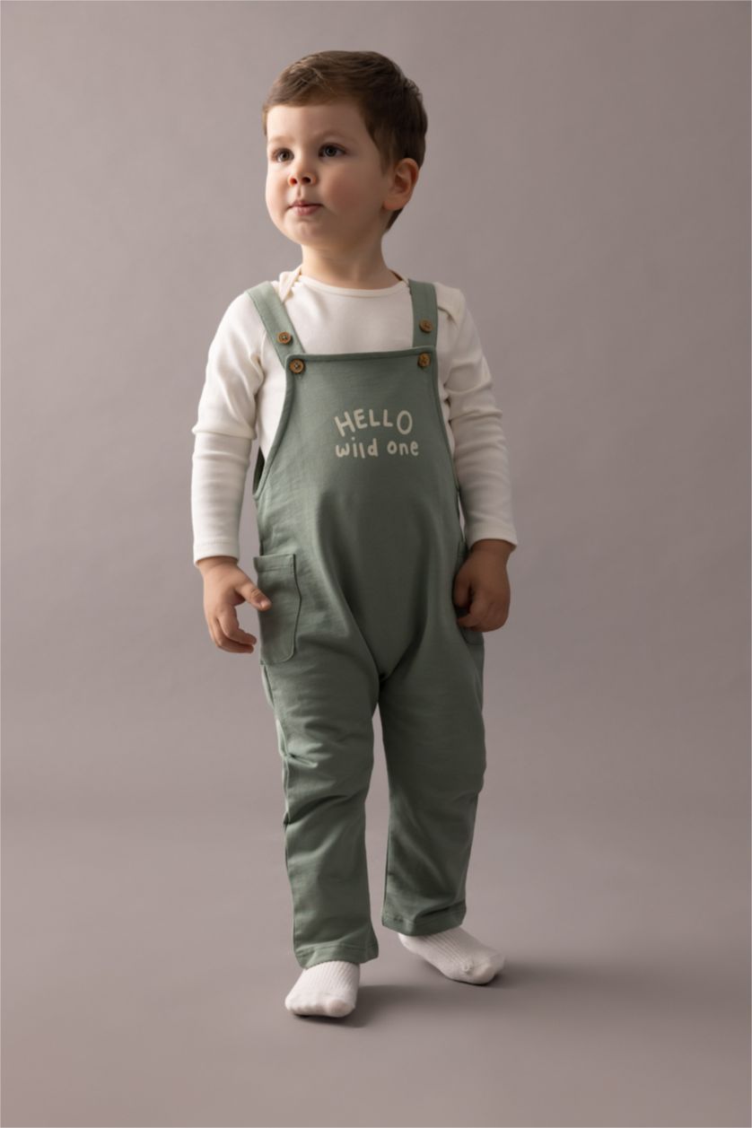 BABY GIRL White Baby Boy Top and Salopet 2 Piece Set
