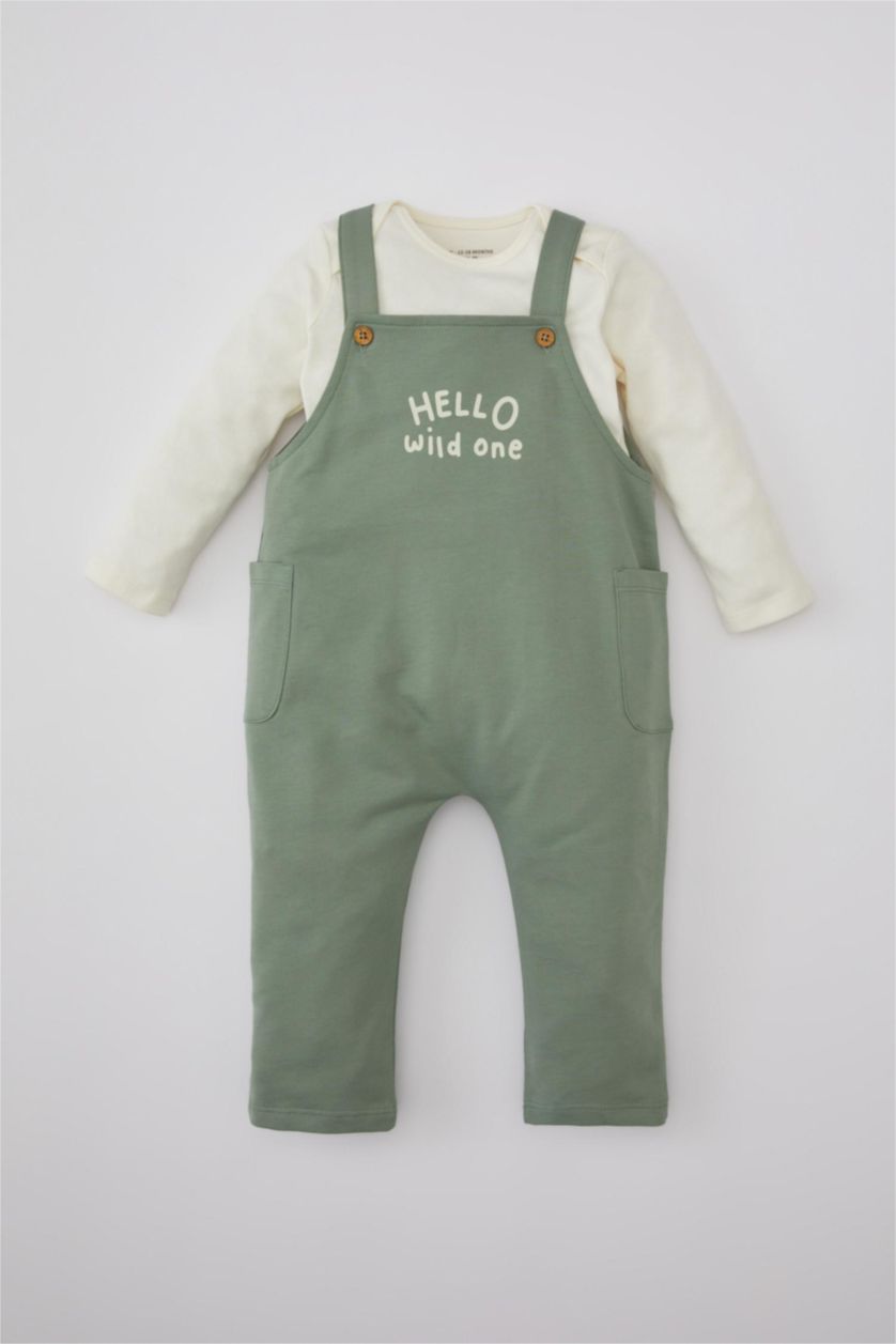 BABY GIRL White Baby Boy Top and Salopet 2 Piece Set