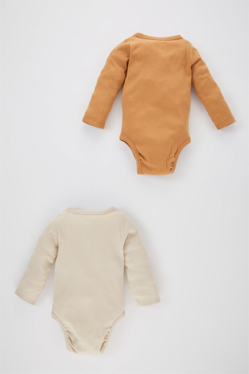 BABY GIRL Camel Baby Boy Newborn Collar Ribbed Camisole 2 Piece Snap Body