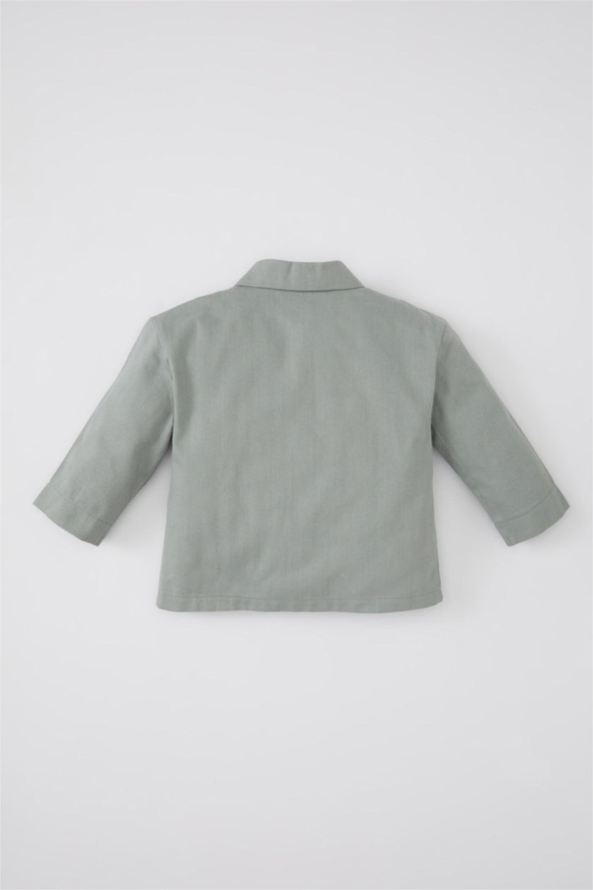 طفلة صغيرة أخضر فاتح قميص ردن طويل بناتي جبردين قصة عادية