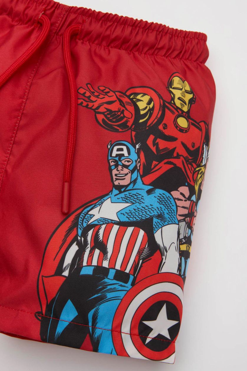Erkek Bebek Kırmızı Marvel Comics Micro Deniz Şortu Erkek Bebek