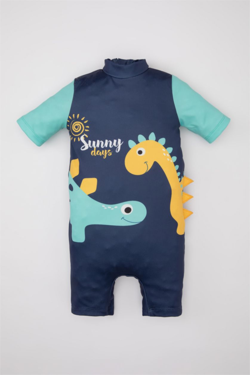 Erkek Bebek İndigo Erkek Bebek Dinazor Baskılı Mayo