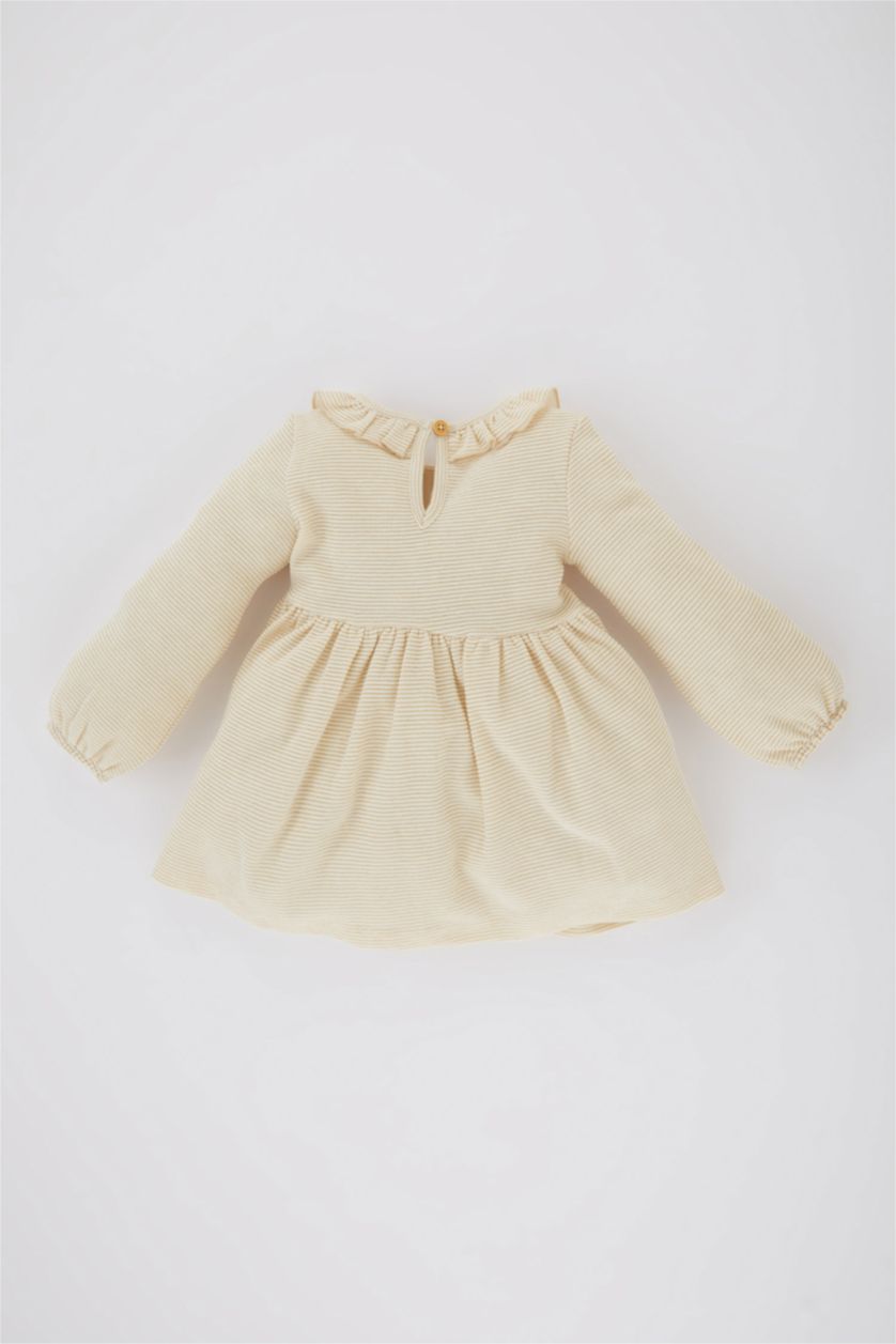 Малыши девочки Бежевый Платье с длинным рукавом для малышей девочек