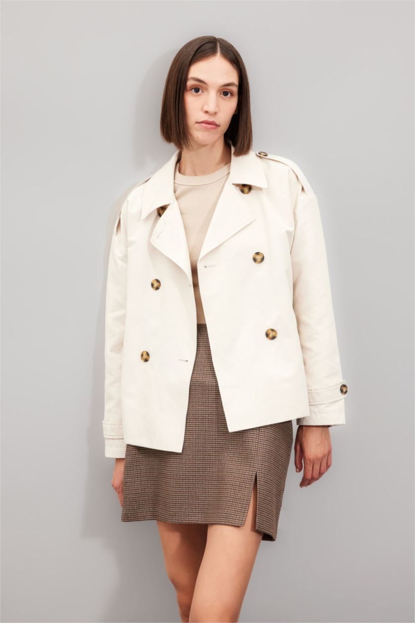 WOMAN Sand Button up Trenchcoat
