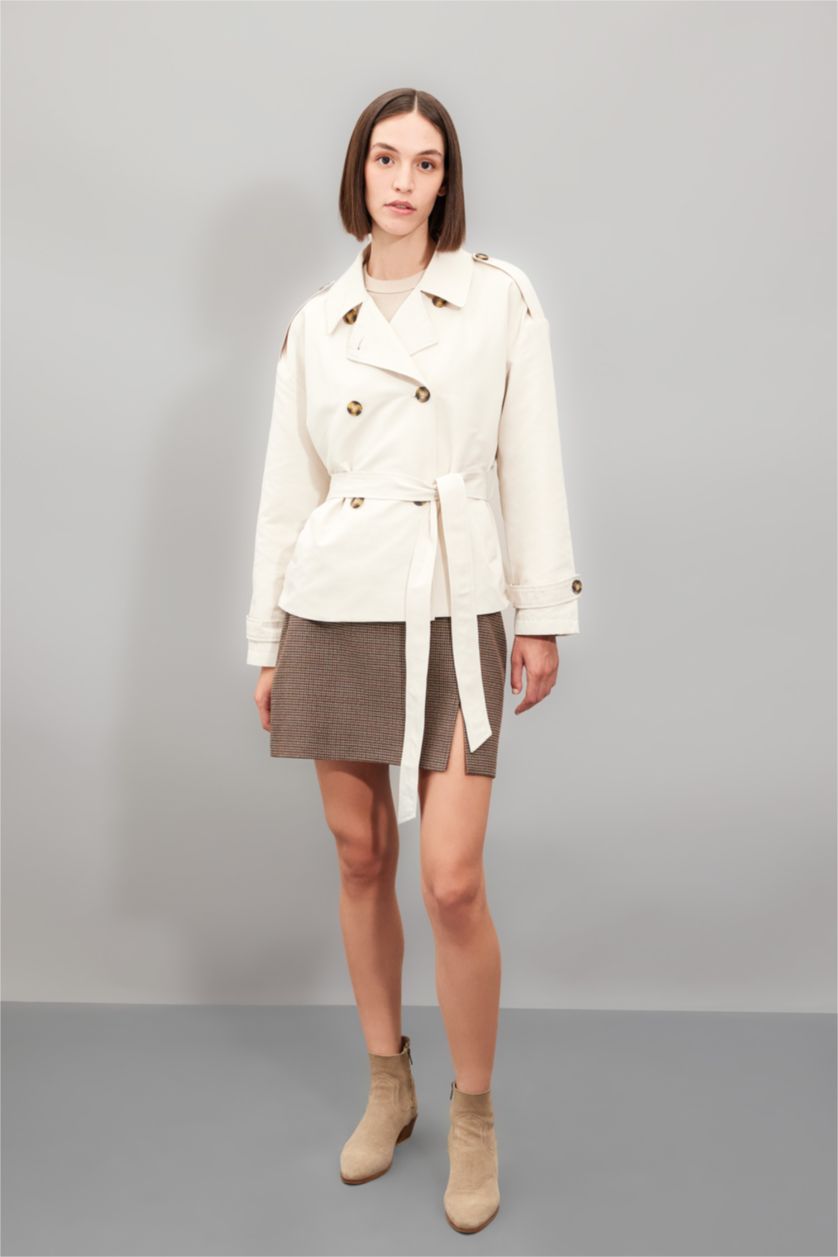 WOMAN Sand Button up Trenchcoat