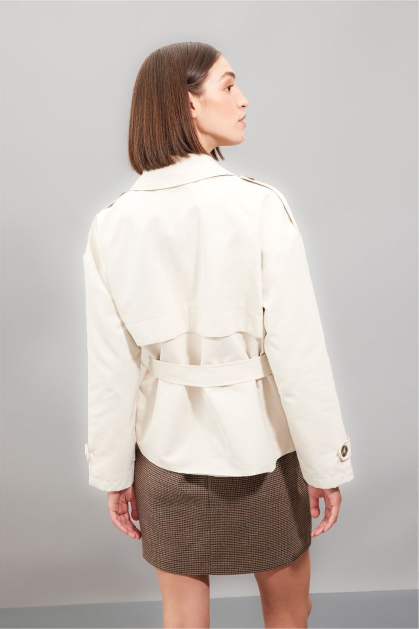 WOMAN Sand Button up Trenchcoat