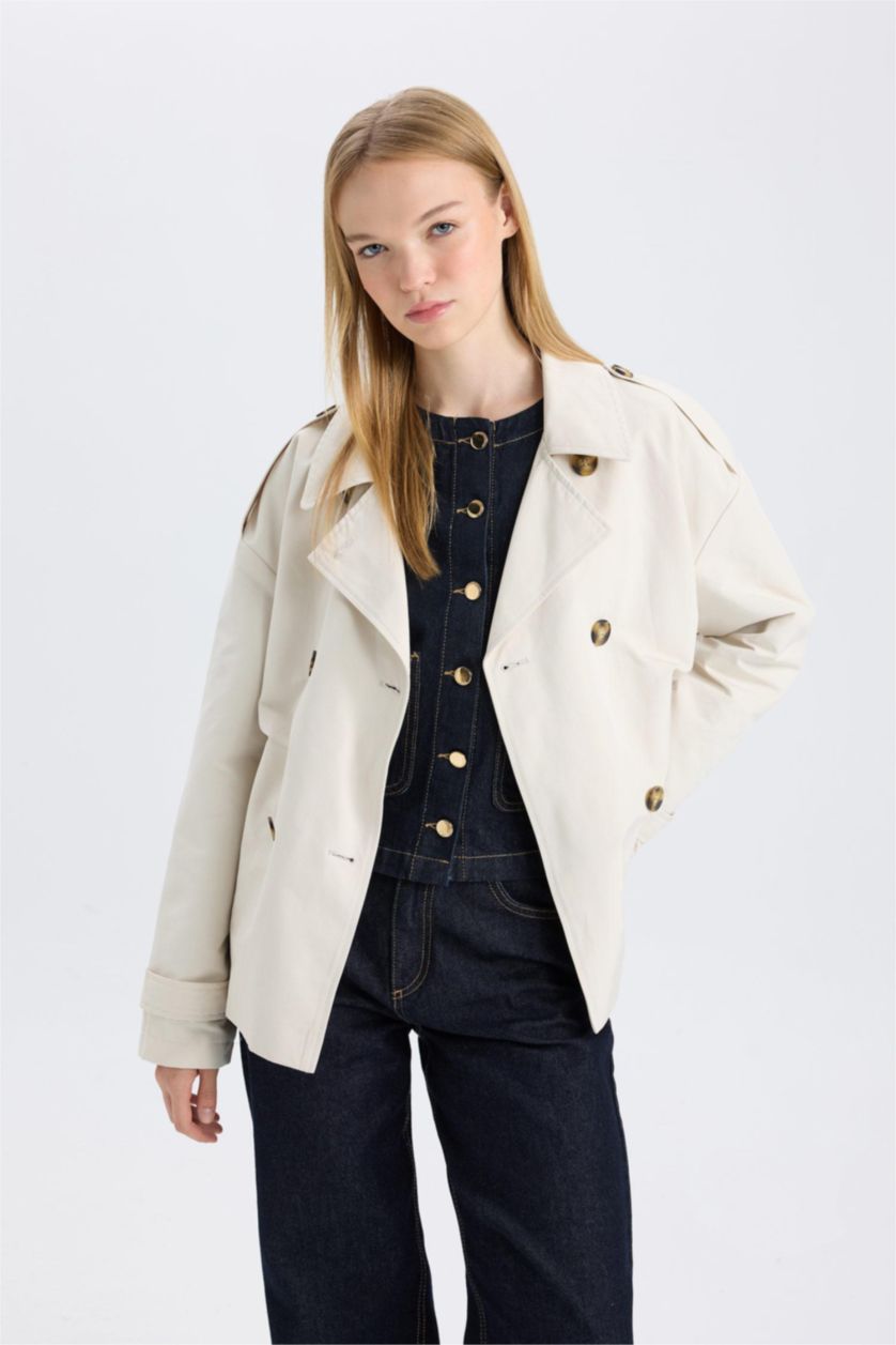 WOMAN Sand Button up Trenchcoat