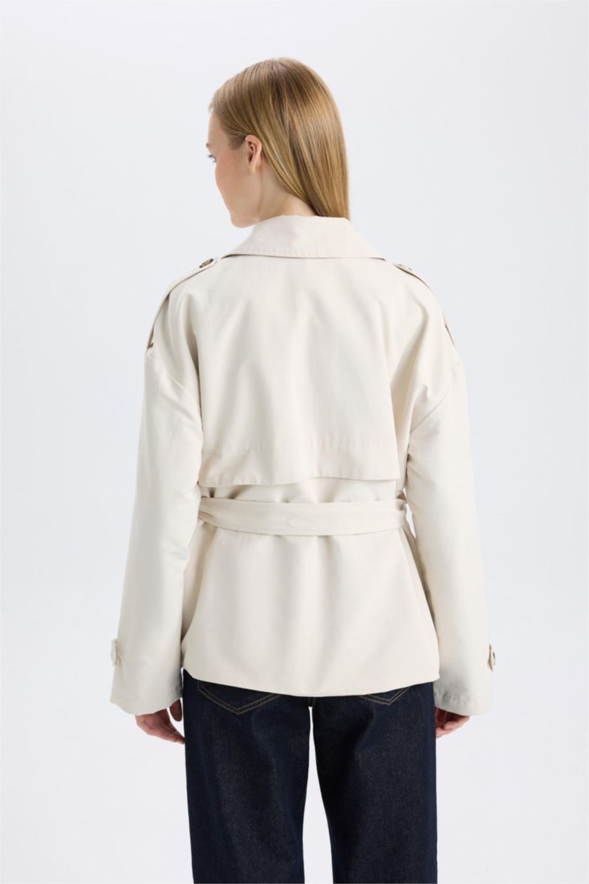 WOMAN Sand Button up Trenchcoat