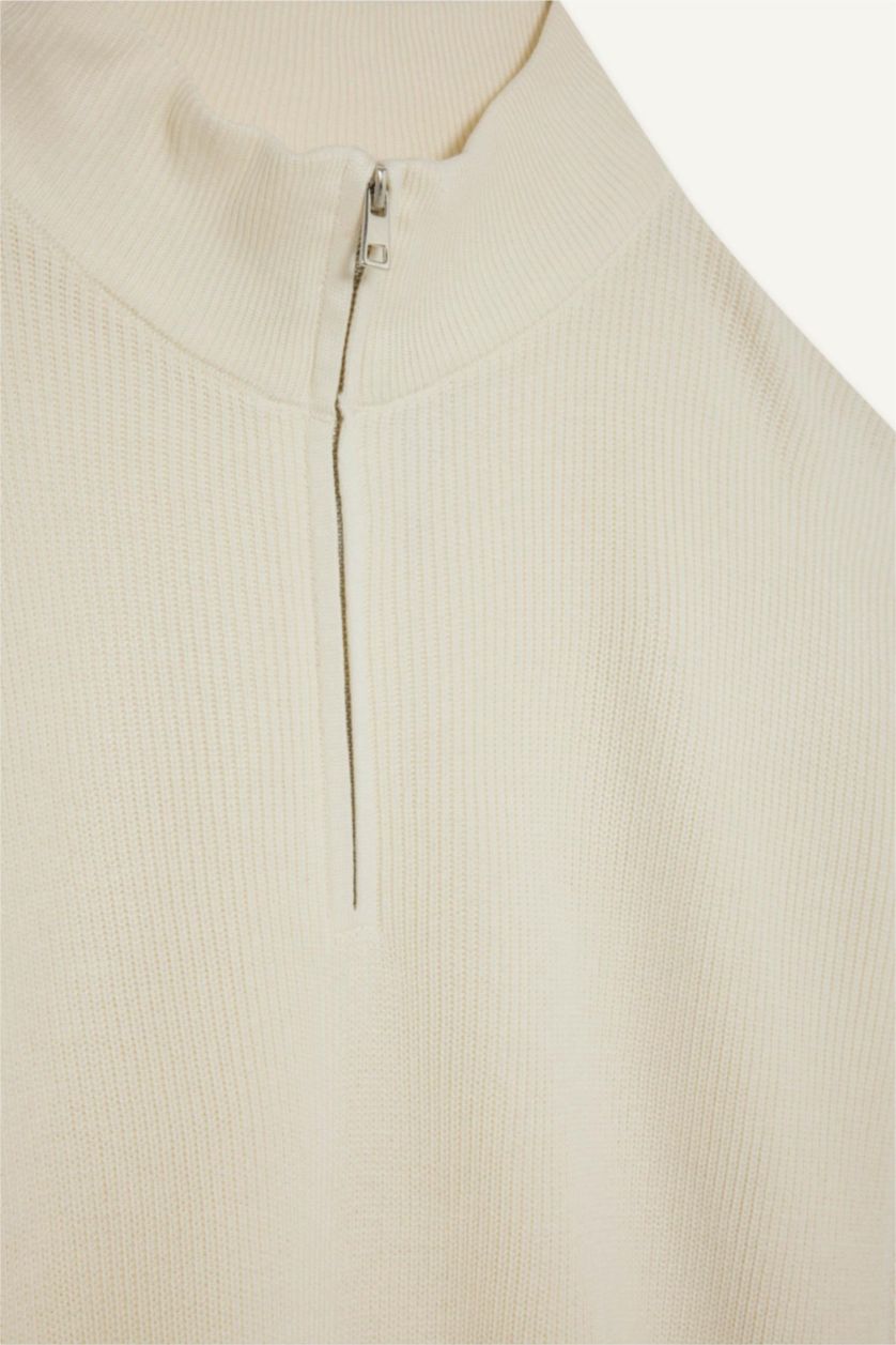 MAN Light Stone Man Standard Fit Zippered Basic Pullover