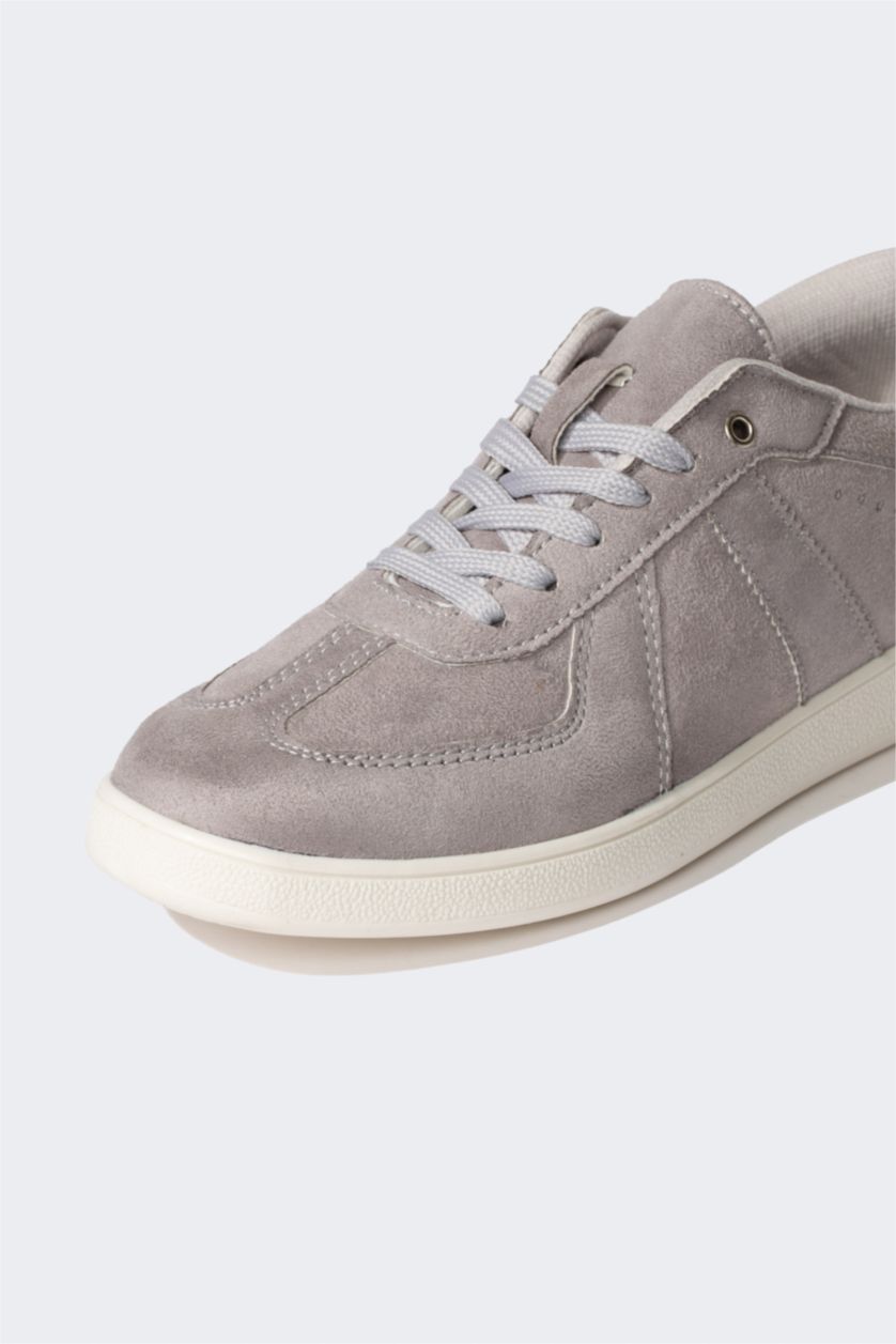 Kadın Gri Kadın Düz Taban Sneaker