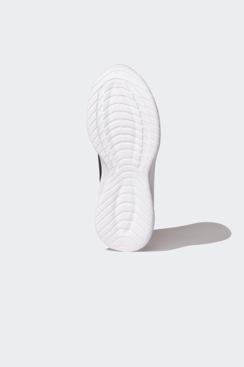 حريمي أسود حذاء رياضي حريمي جلد صناعي برباط