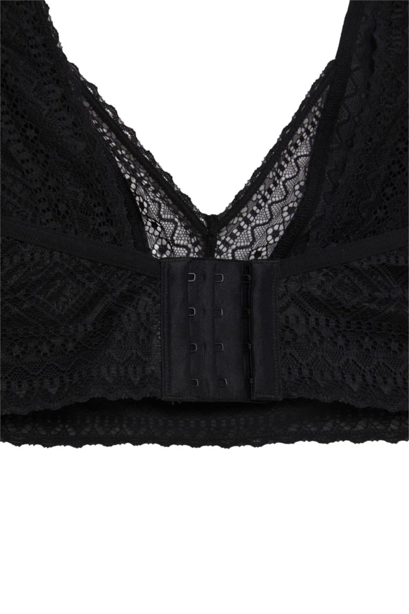 WOMAN Black Fall in Love Lace Minimizer Padless Bra