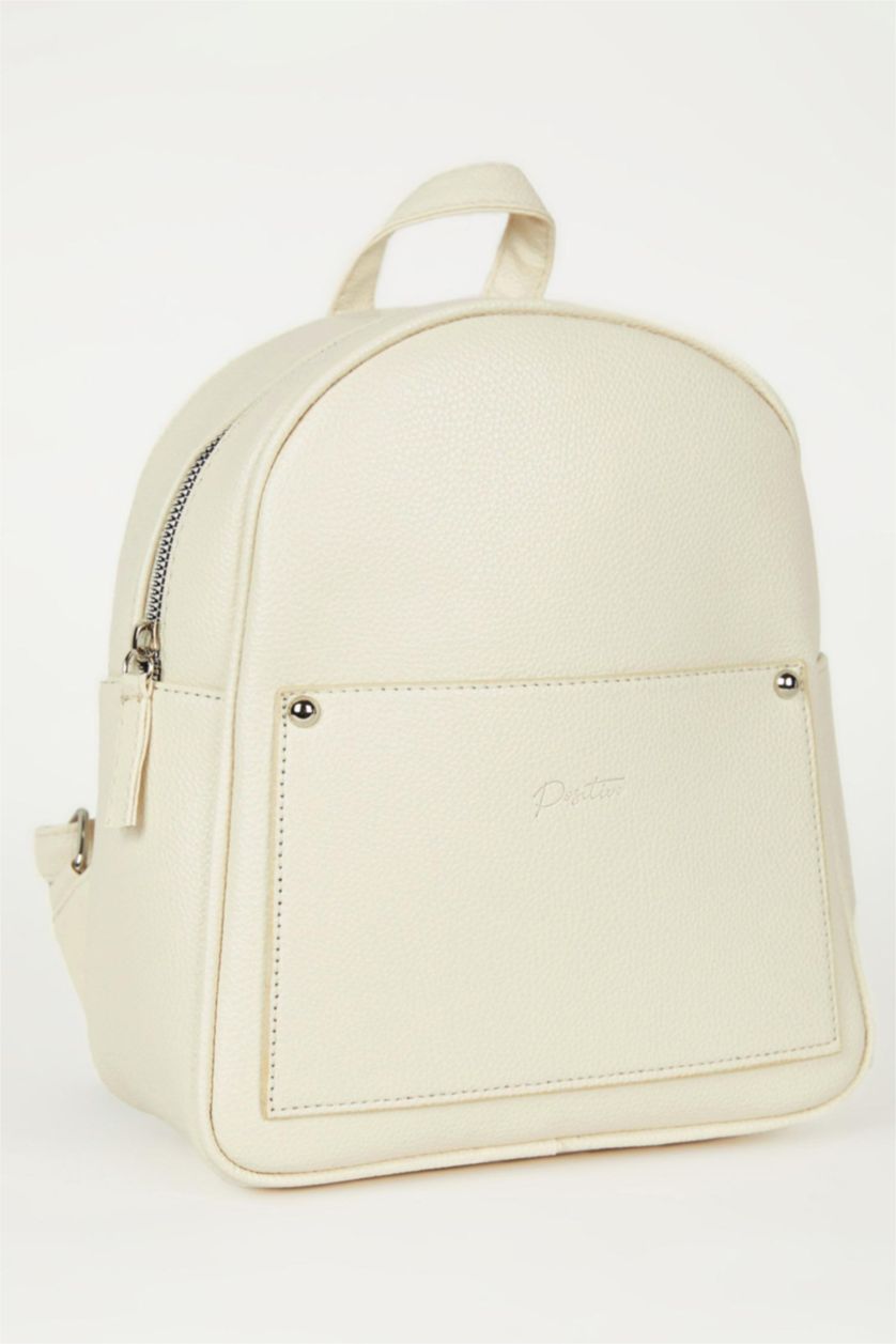 Kadın Bej Kadın Suni Deri Sırt Çantası