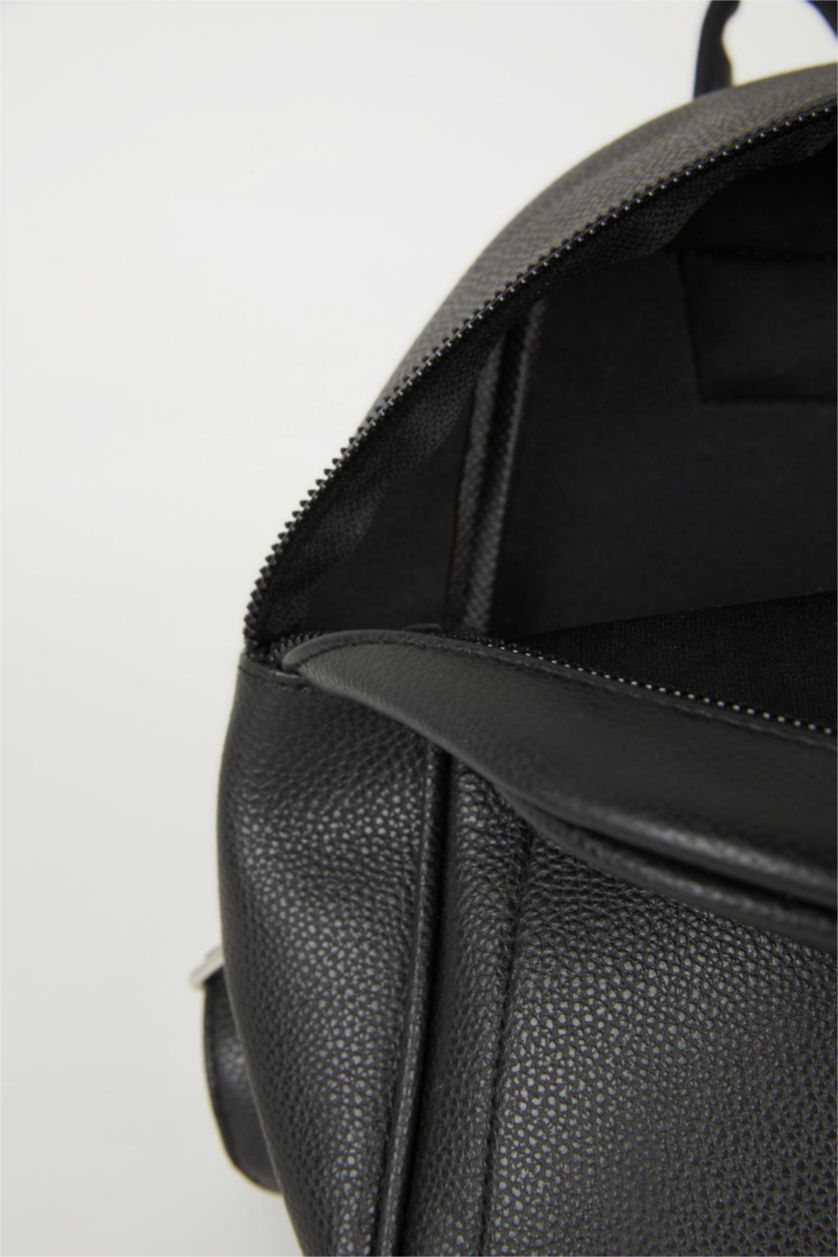 نساء أسود حقيبة ظهر نسائي جلد صناعي