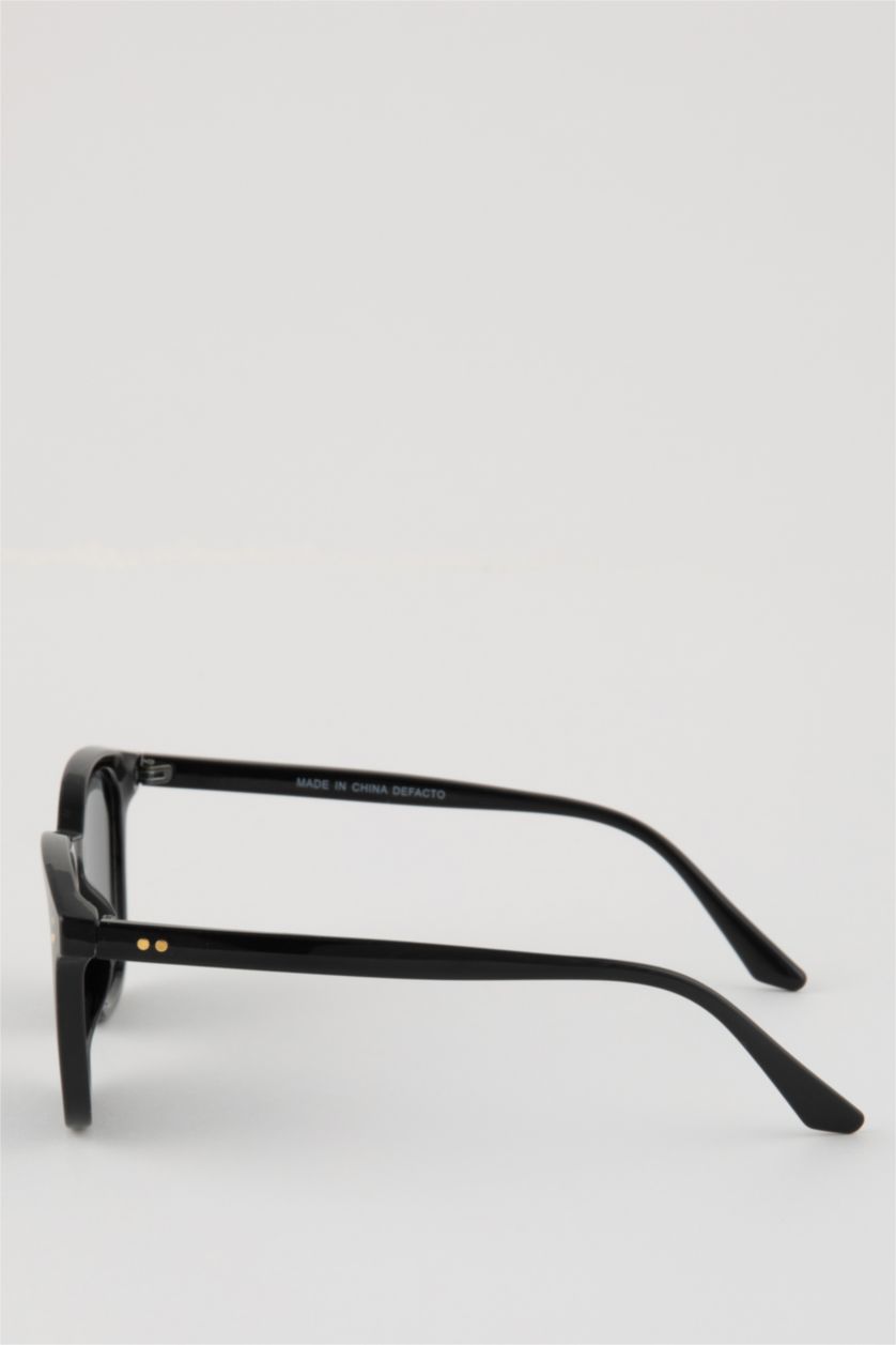 FEMME Noir Lunettes de Soleil Carrées en Plastique pour Femme