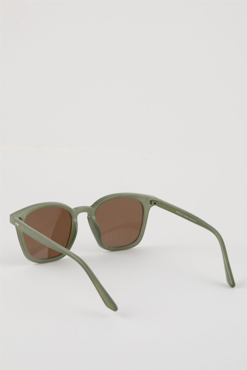 نساء كاكي نظارة شمسية نسائي مربعة