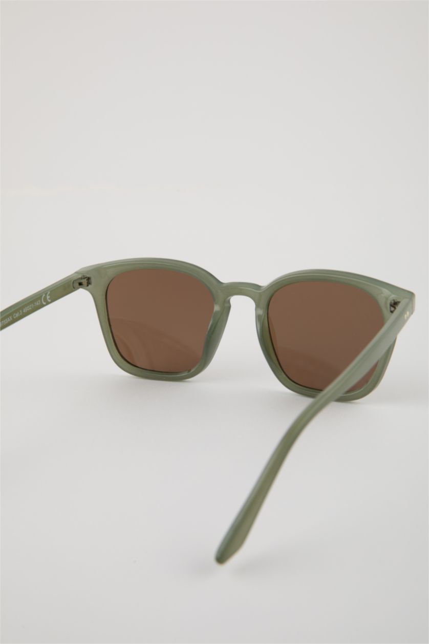 نساء كاكي نظارة شمسية نسائي مربعة