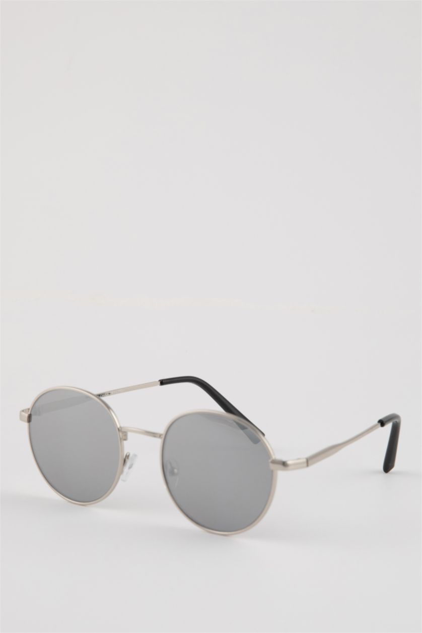 MAN SILVER Man Oval Sunglasses