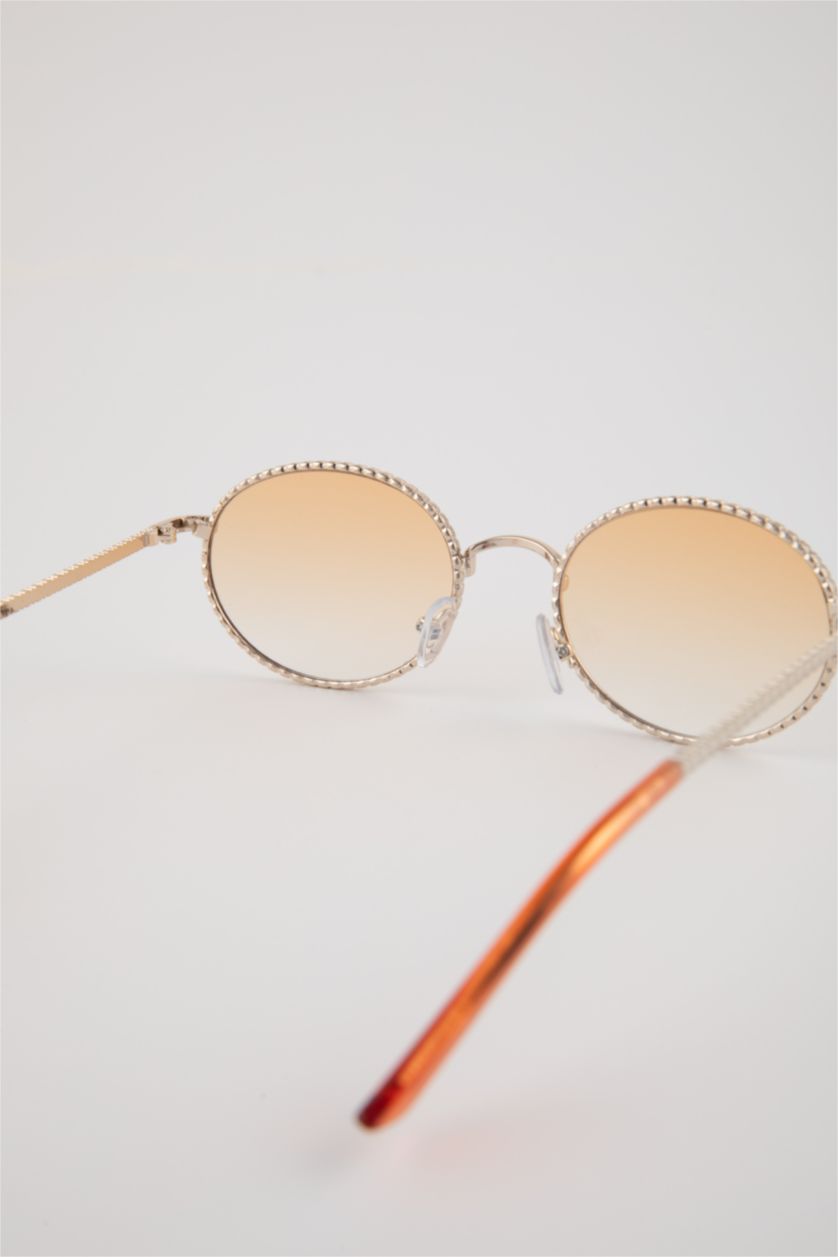 نساء برتقالي نظارة شمسية نسائية مستديرة