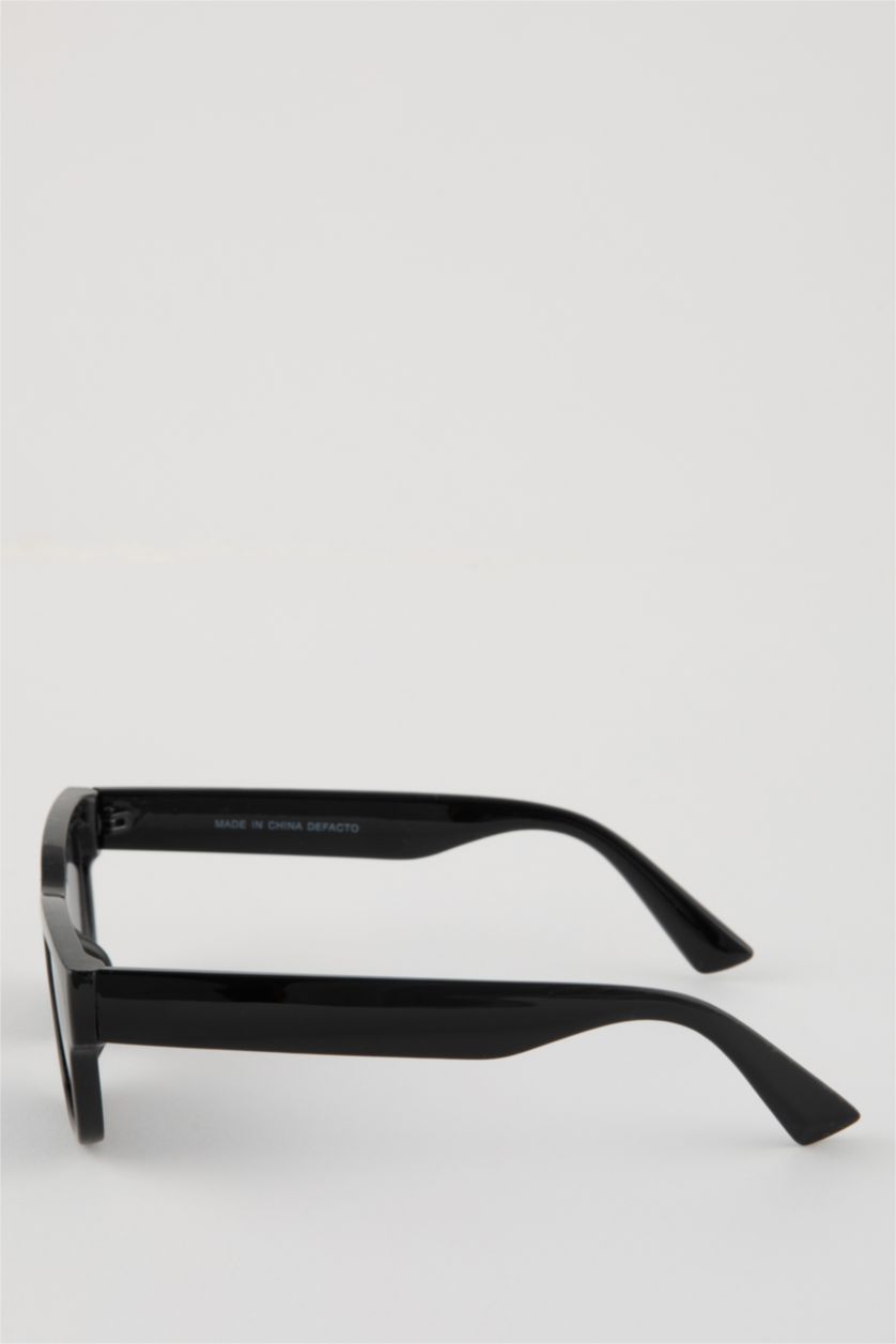 WOMAN Black Woman Rectangular Plastic Sunglasses