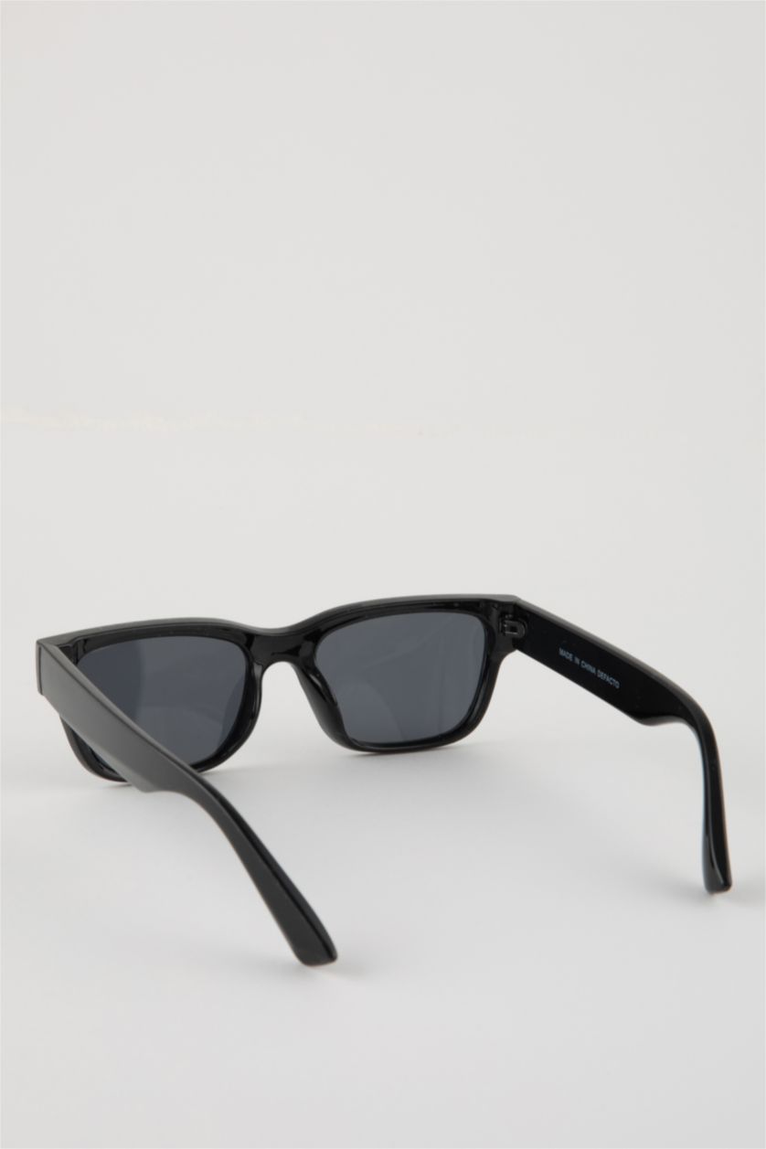 WOMAN Black Woman Rectangular Plastic Sunglasses