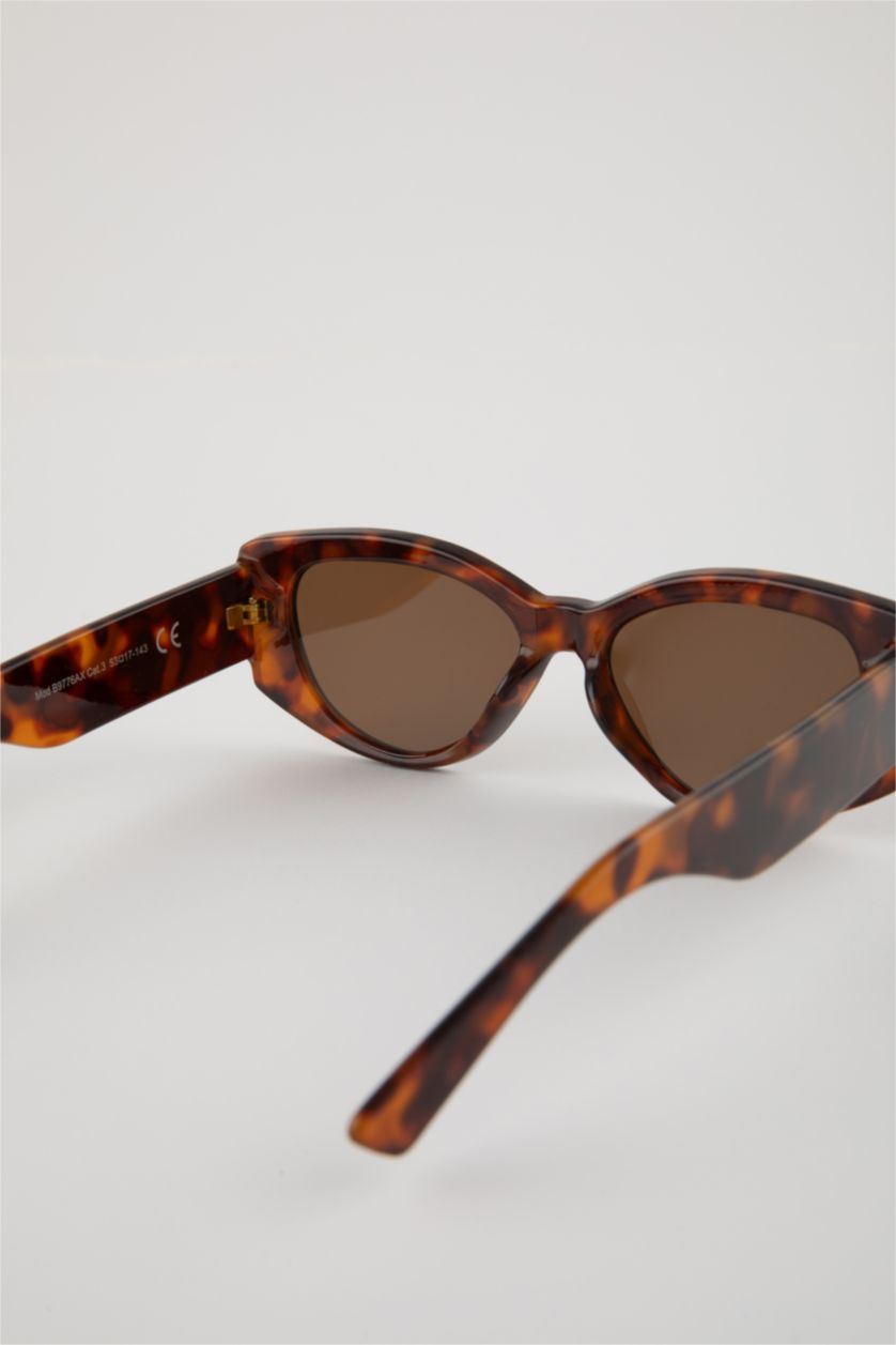 FEMME Marron Lunettes de Soleil Rectangulaires en Plastique pour Femme