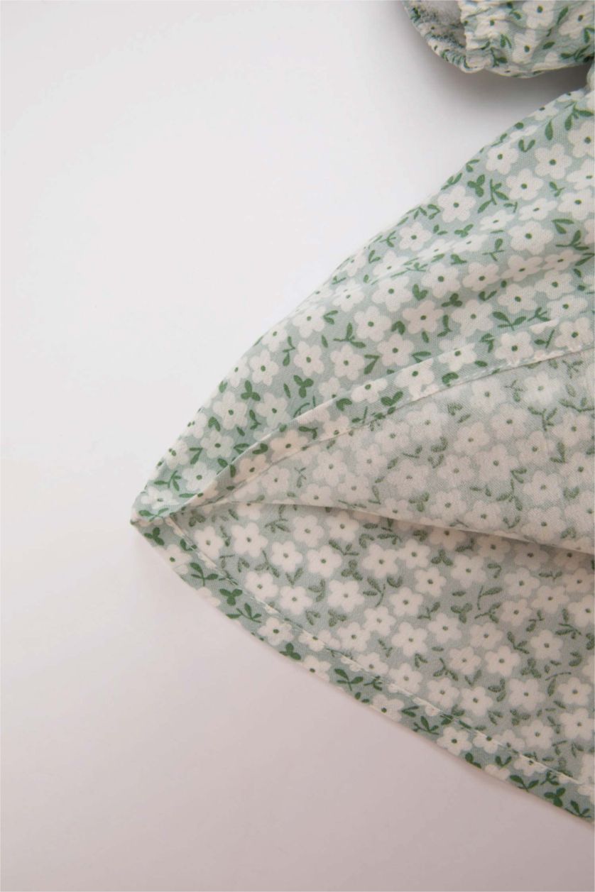 BABY GIRL Mint Baby Girl Bebe Collar Crinkle Viscose Shirt