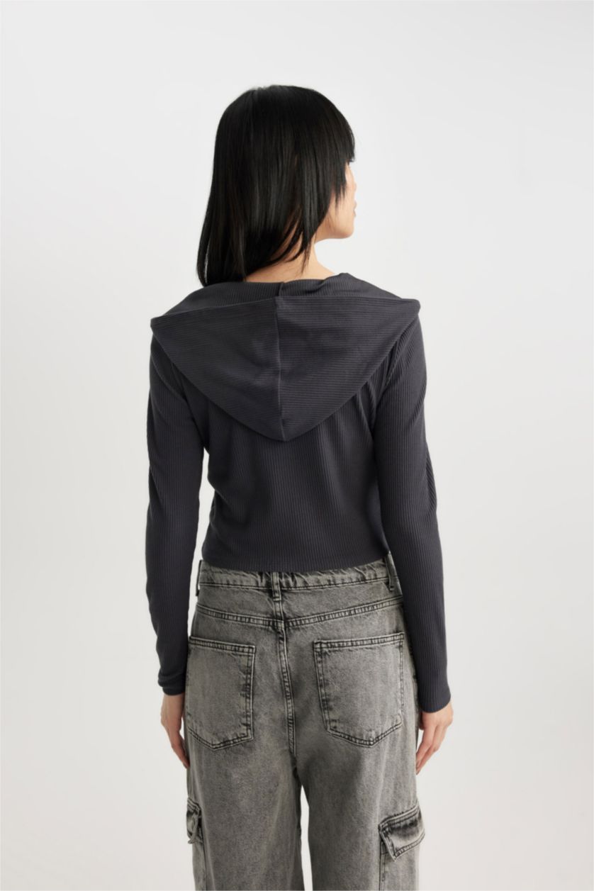 WOMAN Anthracite Slim Fit Camisole Cardigan
