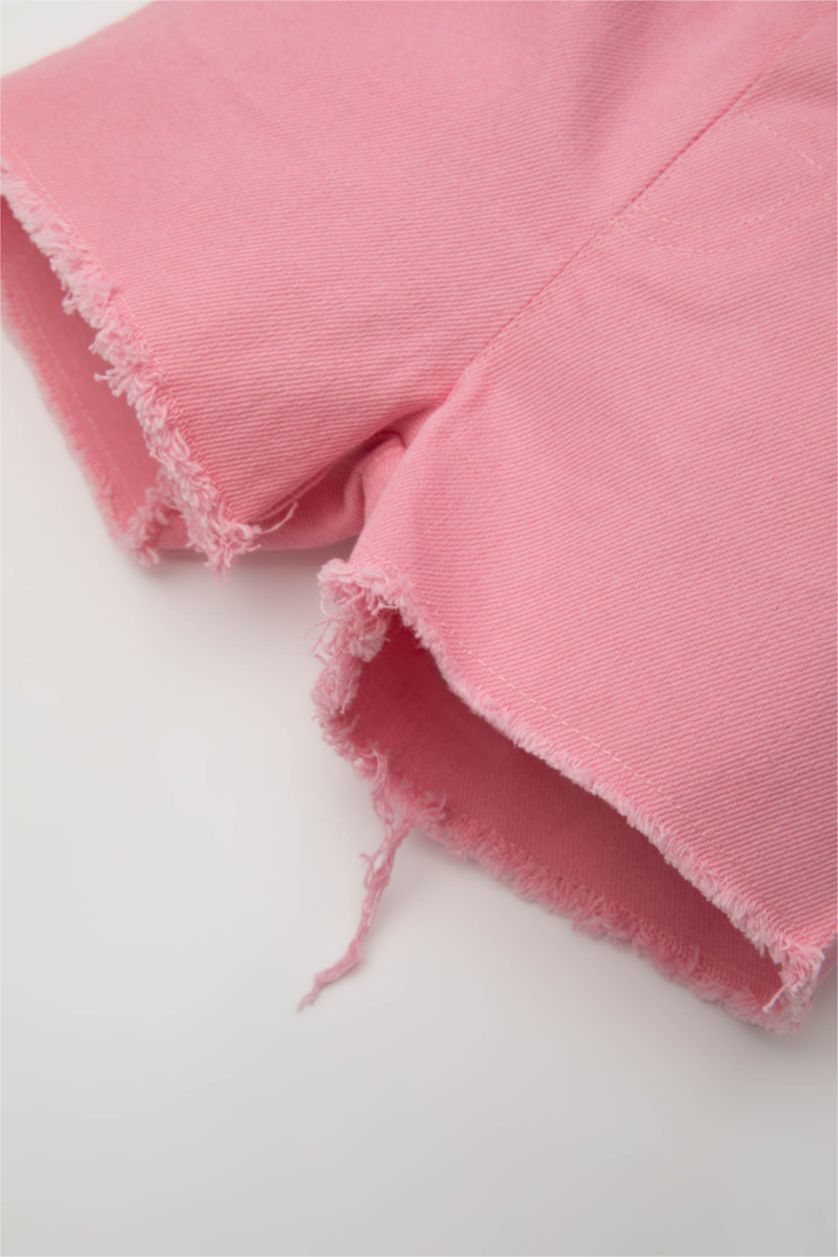 طفلة صغيرة زهري شورت جبردين بناتي قصة عادية